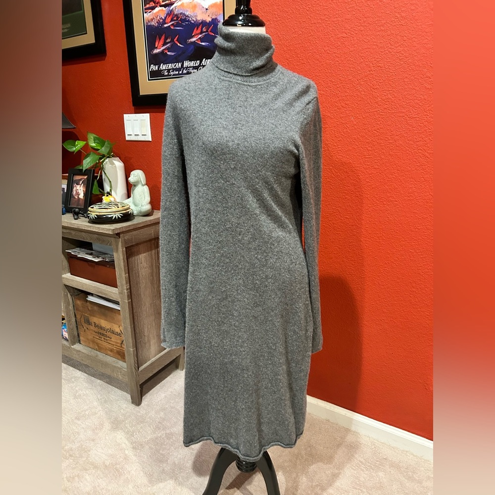 Cashmere turtleneck dress